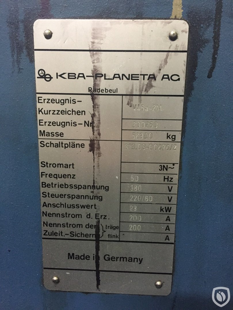 KBA 4-colour printing presses