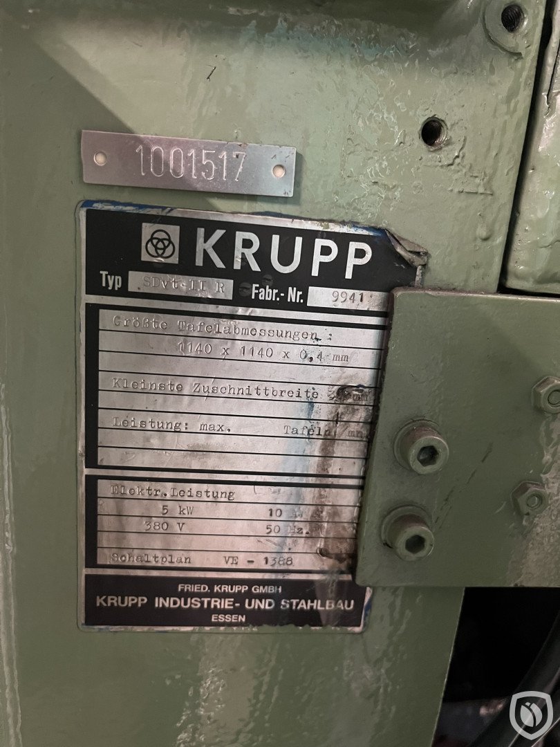 Krupp machine plate