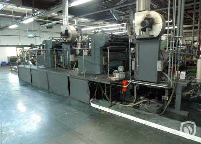 Crabtree 2-colour Marquess 4538 printing line with in-line Mailander 460 coater and LTG tunnel-oven